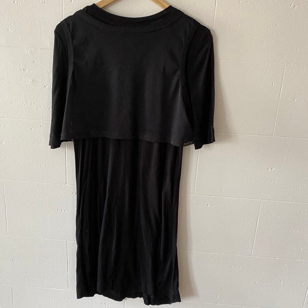 Love Moschino Y2K | Black LOVE Logo Mesh Club T-Shirt Dress | Size 6 - Picture 10 of 11